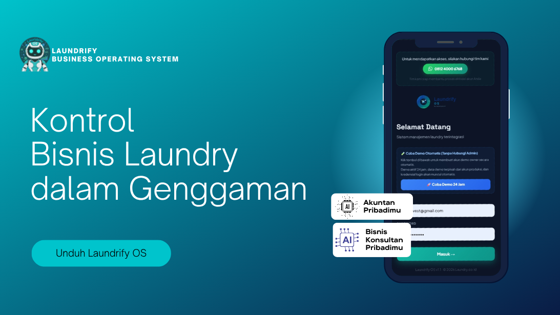Aplikasi Laundry Login | Laundrify OS